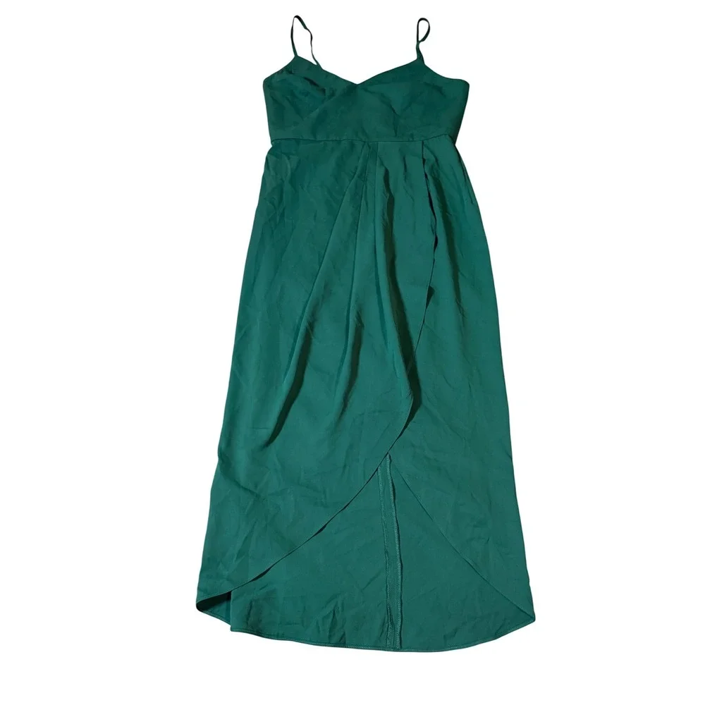 NWOT Lulus Reinette‎ Dark Green Midi Dress Dark Green Size Large Formal Y2K